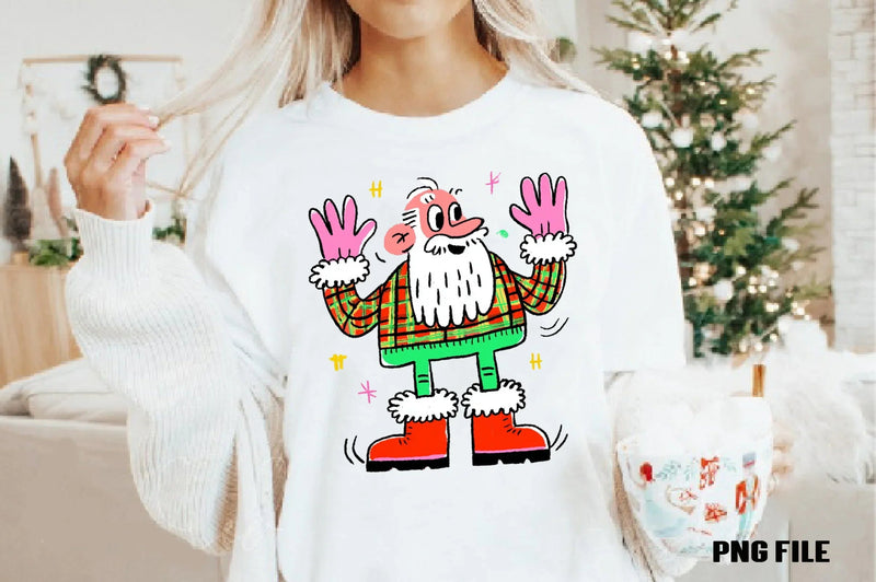 Retro Funny Christmas Santa Clipart Bundle - CraftNest - Digital Crafting and Art
