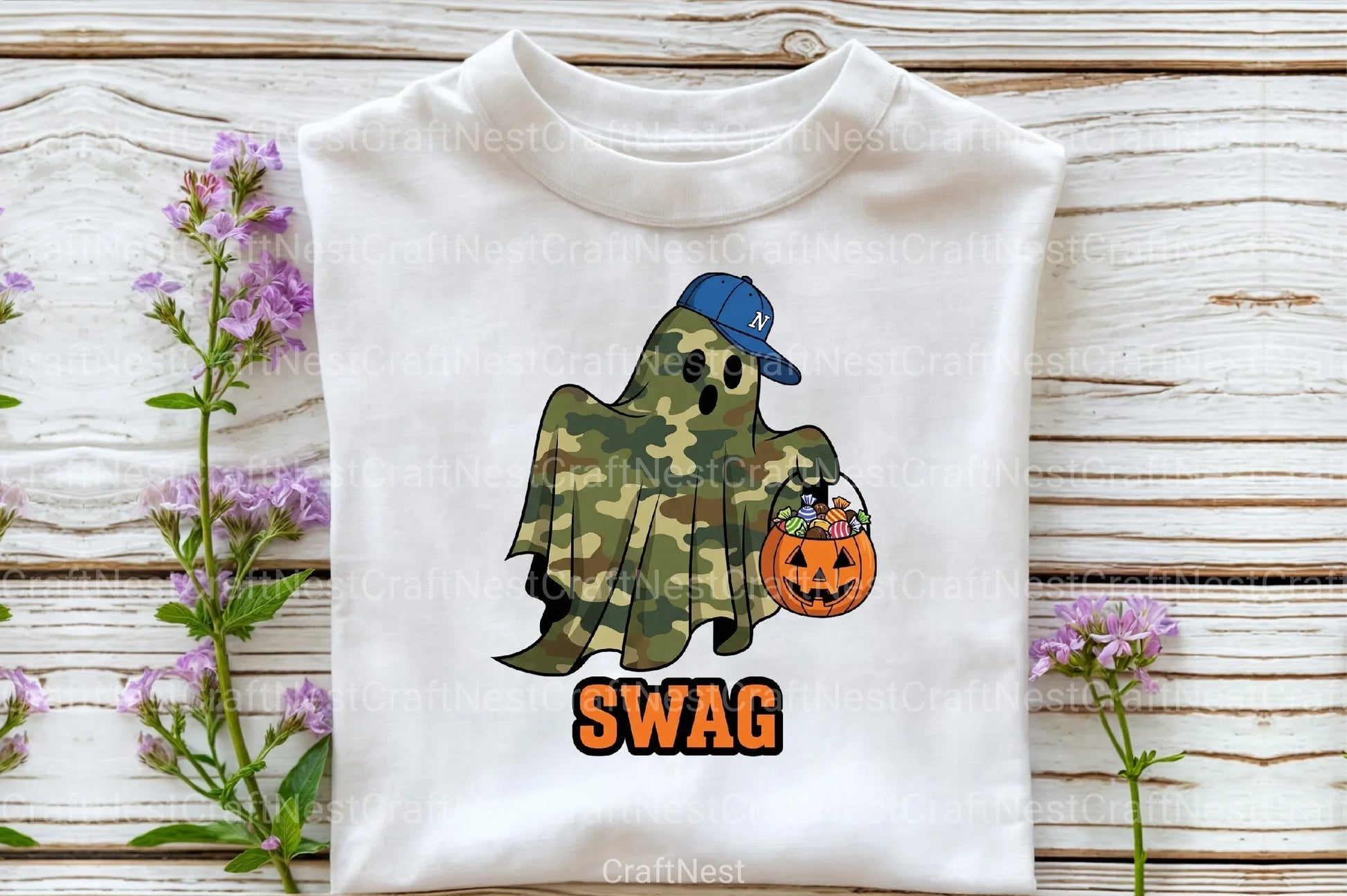 Camo Ghost Halloween Clipart Bundle - CraftNest - Digital Crafting and Art