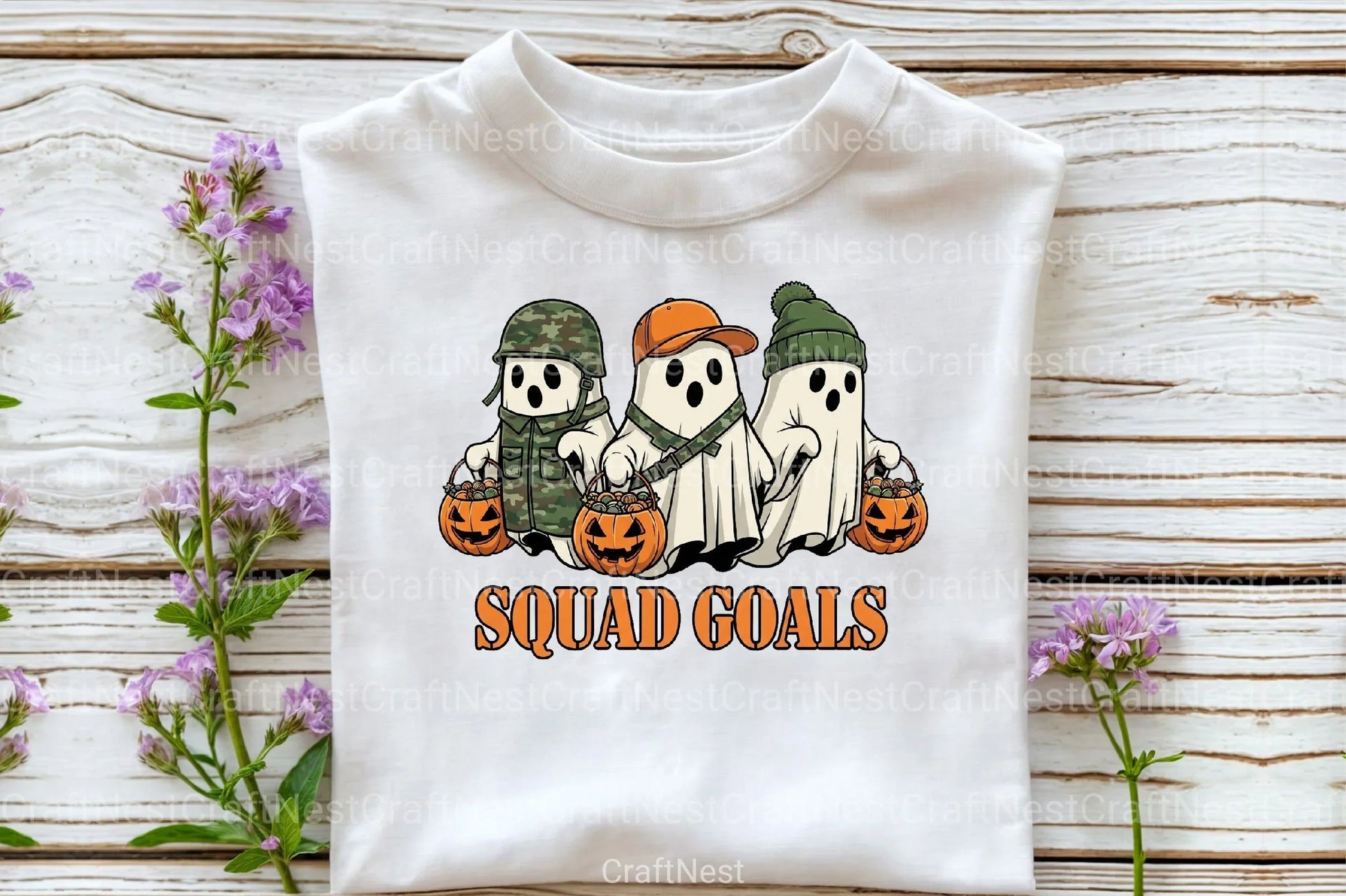 Camo Ghosts Halloween Clipart Bundle - CraftNest - Digital Crafting and Art