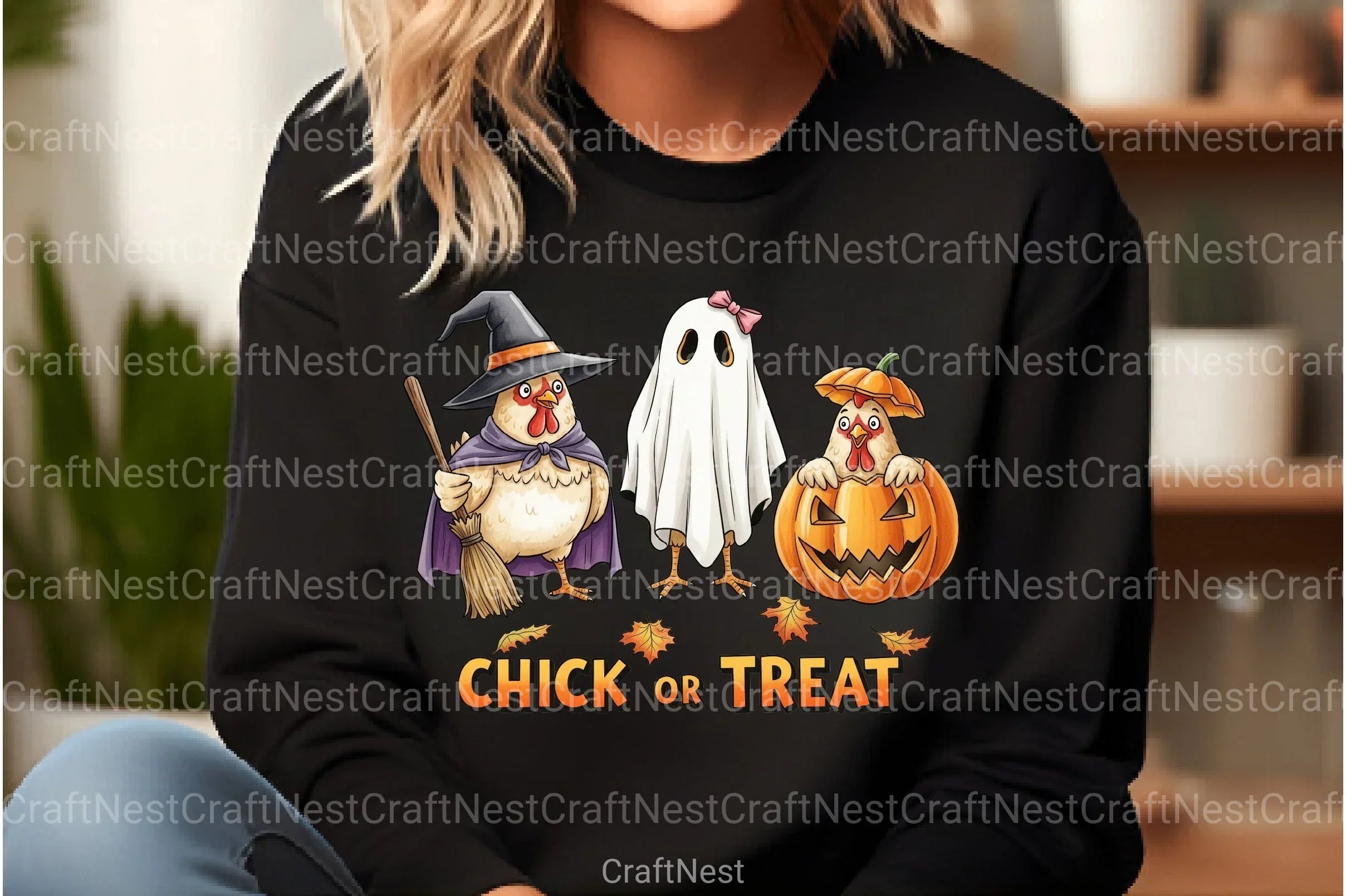 Chick or Treat Retro Halloween Clipart Bundle - CraftNest - Digital Crafting and Art