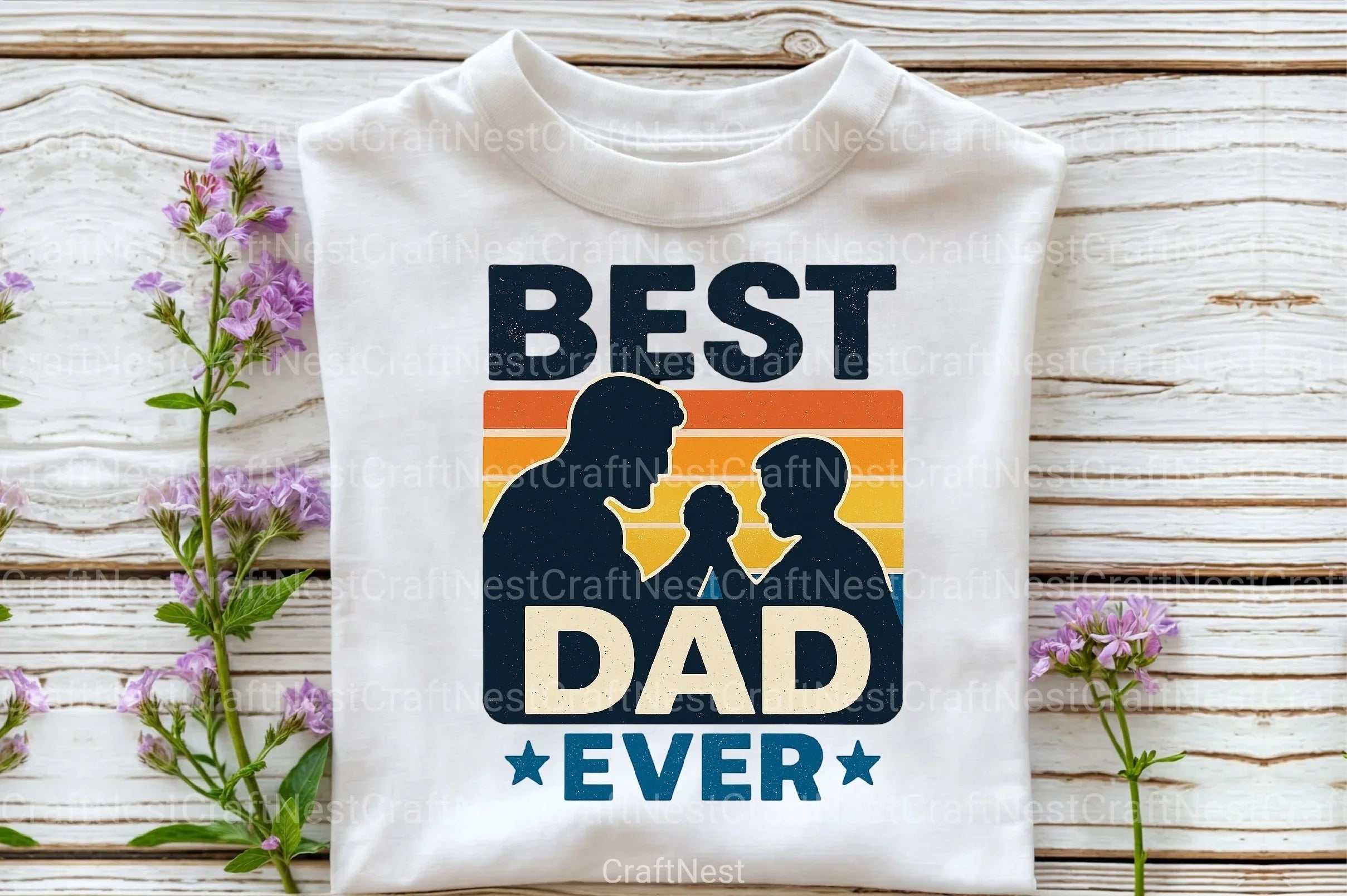 Retro Best Dad Ever Clipart Bundle - CraftNest - Digital Crafting and Art