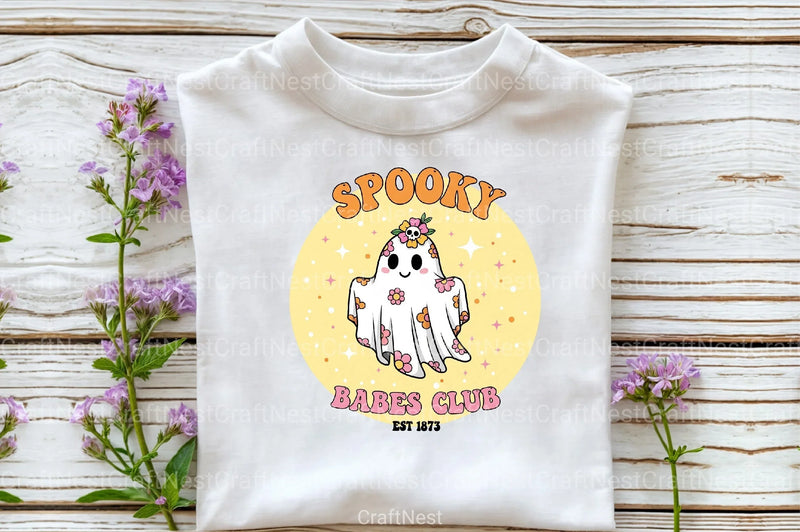 Retro Halloween Ghost Sublimation Clipart Bundle - CraftNest - Digital Crafting and Art