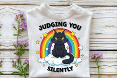 Judging You Silently: Funny Cat Clipart Bundle - CraftNest - Digital Crafting and Art