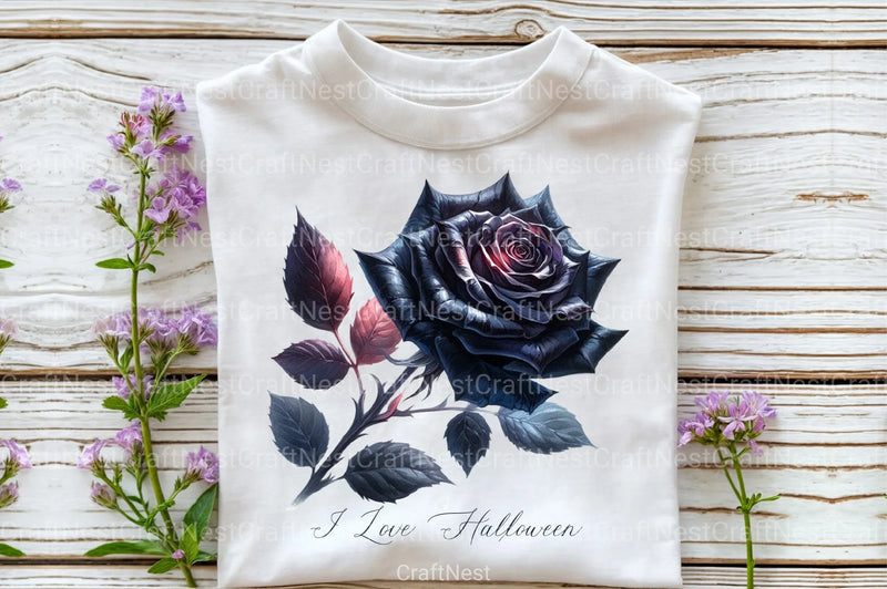 I Love Halloween Roses Clipart Bundle - CraftNest - Digital Crafting and Art