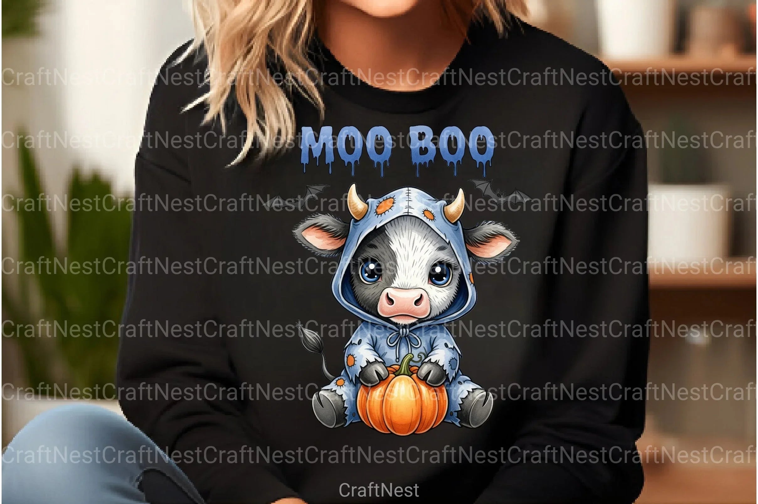 Moo Boo Halloween Cow Clipart Bundle - CraftNest - Digital Crafting and Art