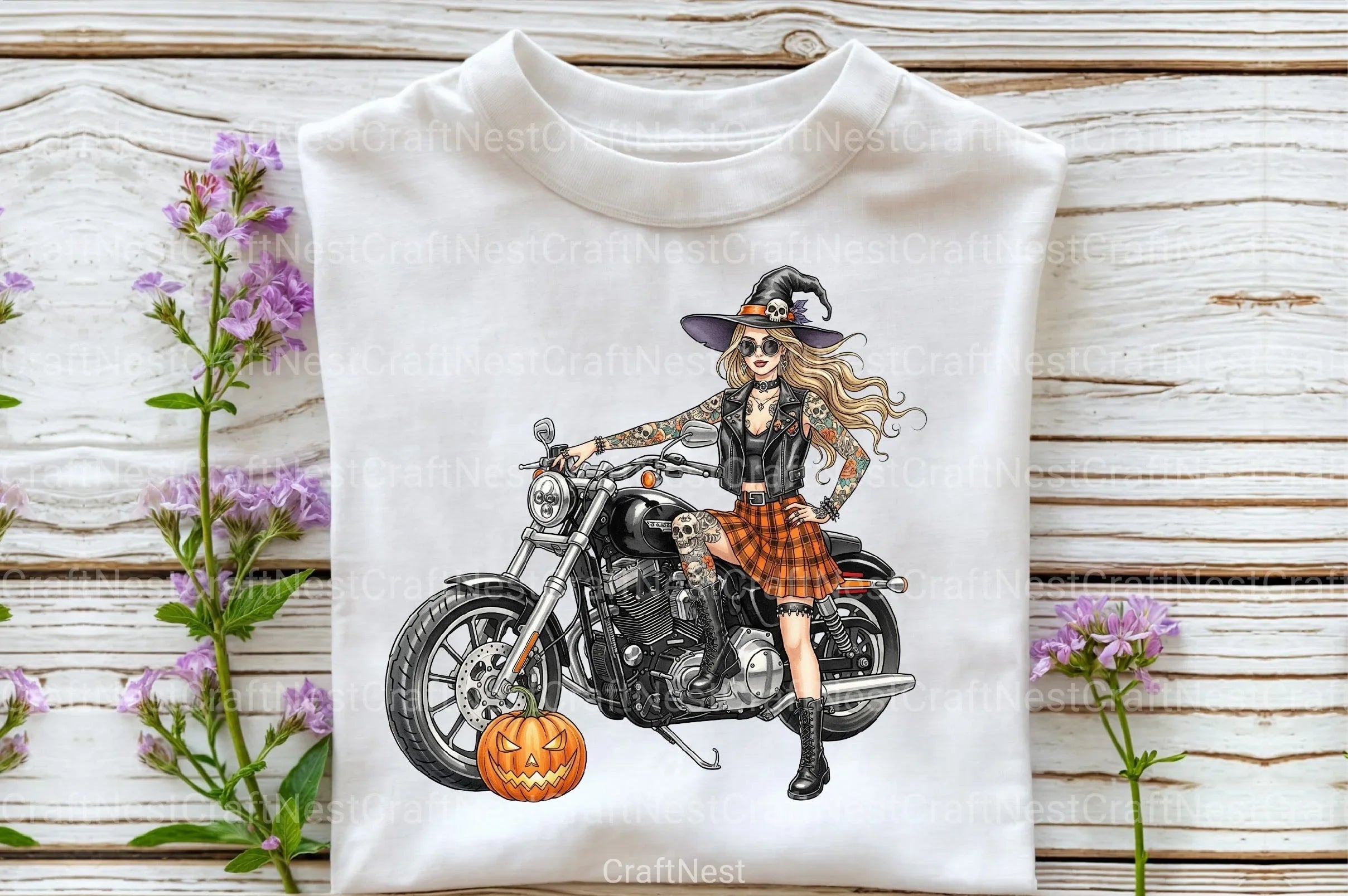 Chibi Toddler Halloween Biker Clipart Bundle - CraftNest - Digital Crafting and Art
