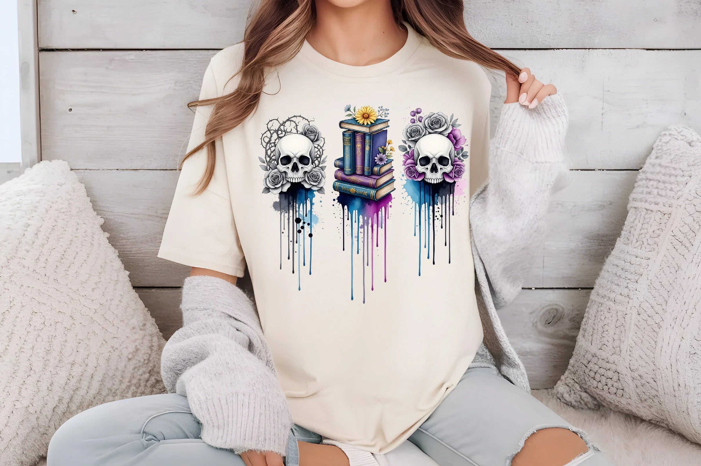 Floral Skulls & Books Clipart Bundle - CraftNest - Digital Crafting and Art