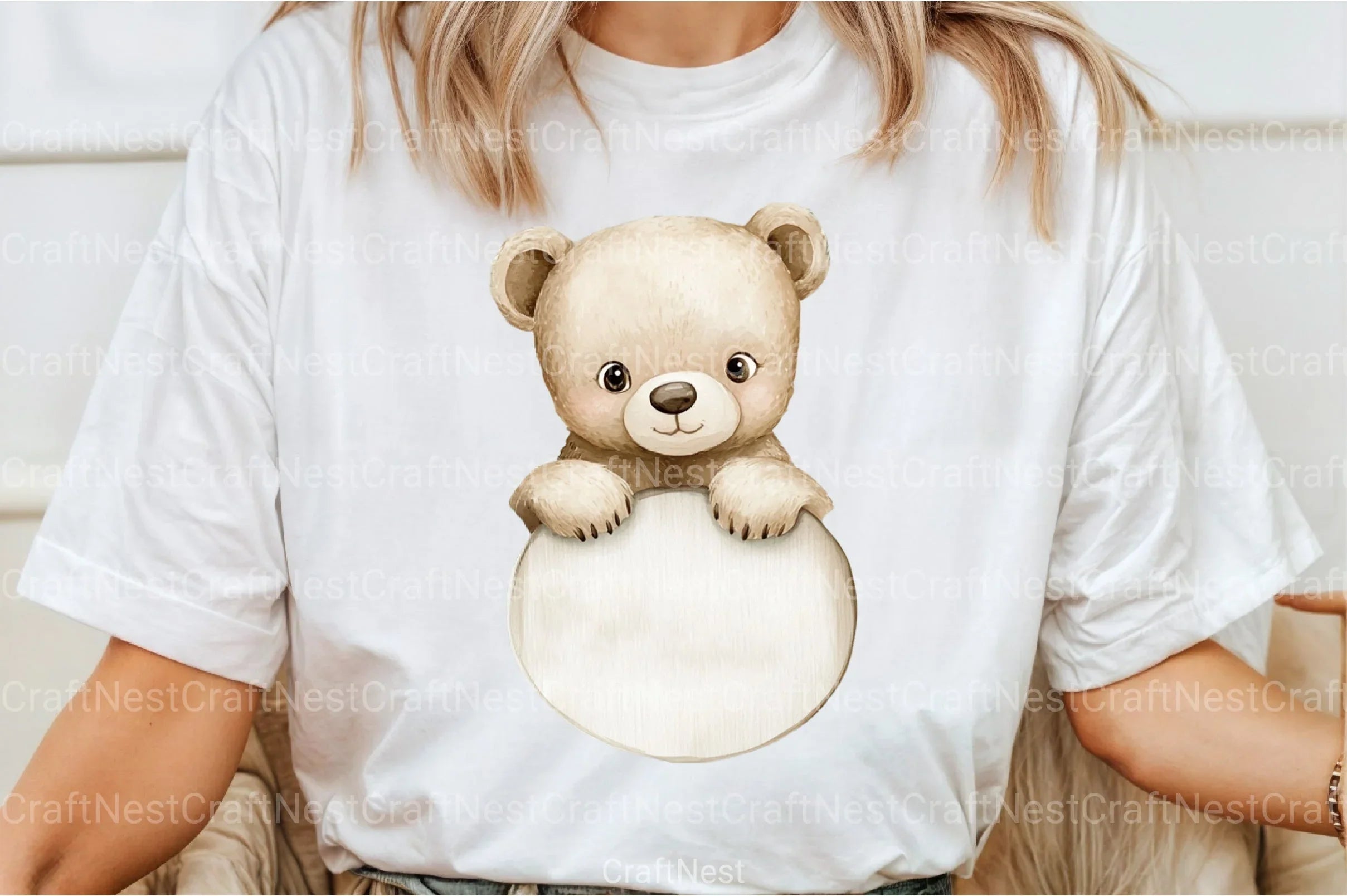 Watercolor Boho Teddy Clipart Bundle - CraftNest - Digital Crafting and Art