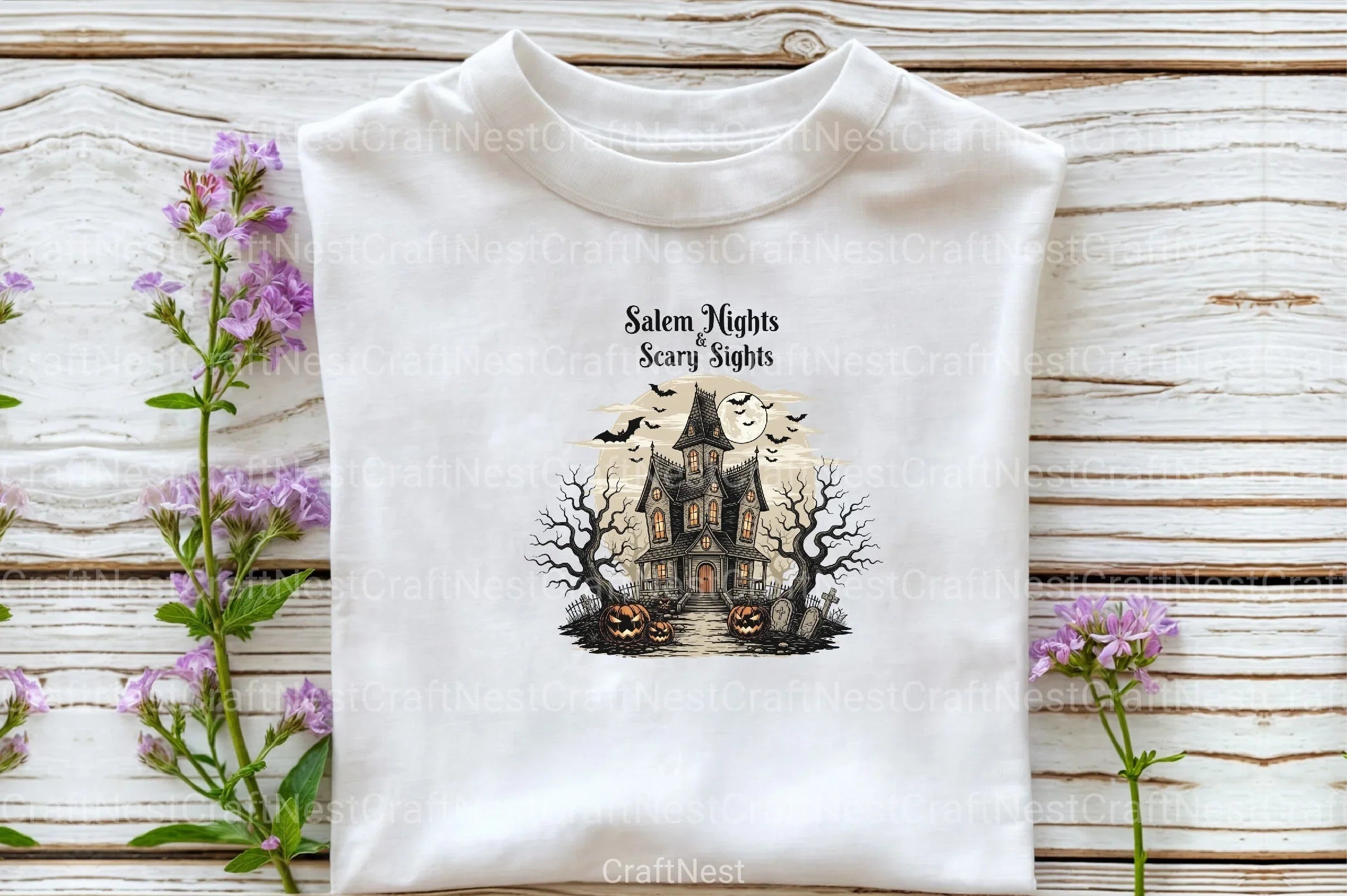 Halloween Horror House Salem Night Clipart Bundle - CraftNest - Digital Crafting and Art