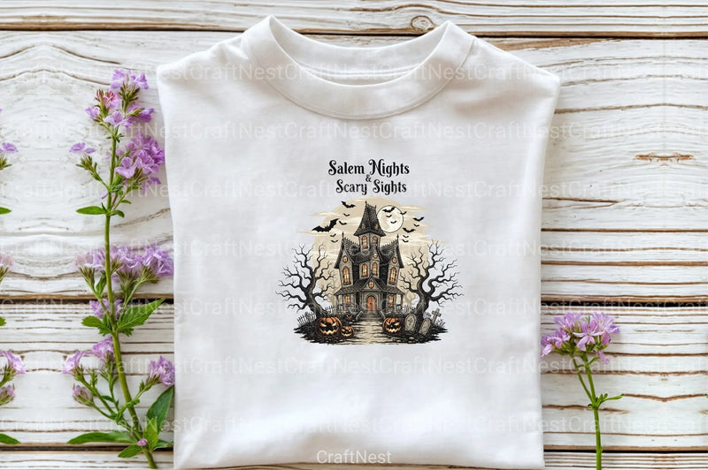 Halloween Horror House Salem Night Clipart Bundle - CraftNest - Digital Crafting and Art