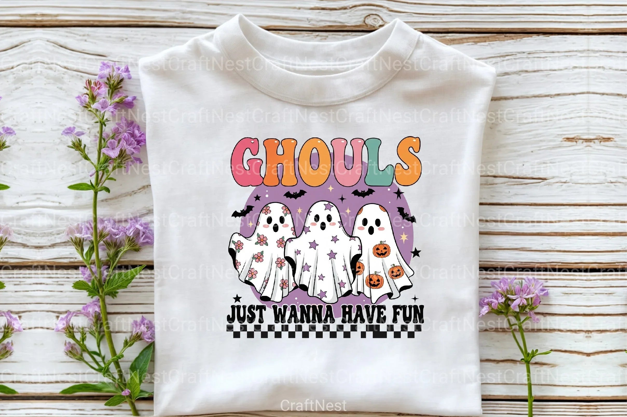 Retro Halloween Ghouls Clipart Bundle - CraftNest - Digital Crafting and Art