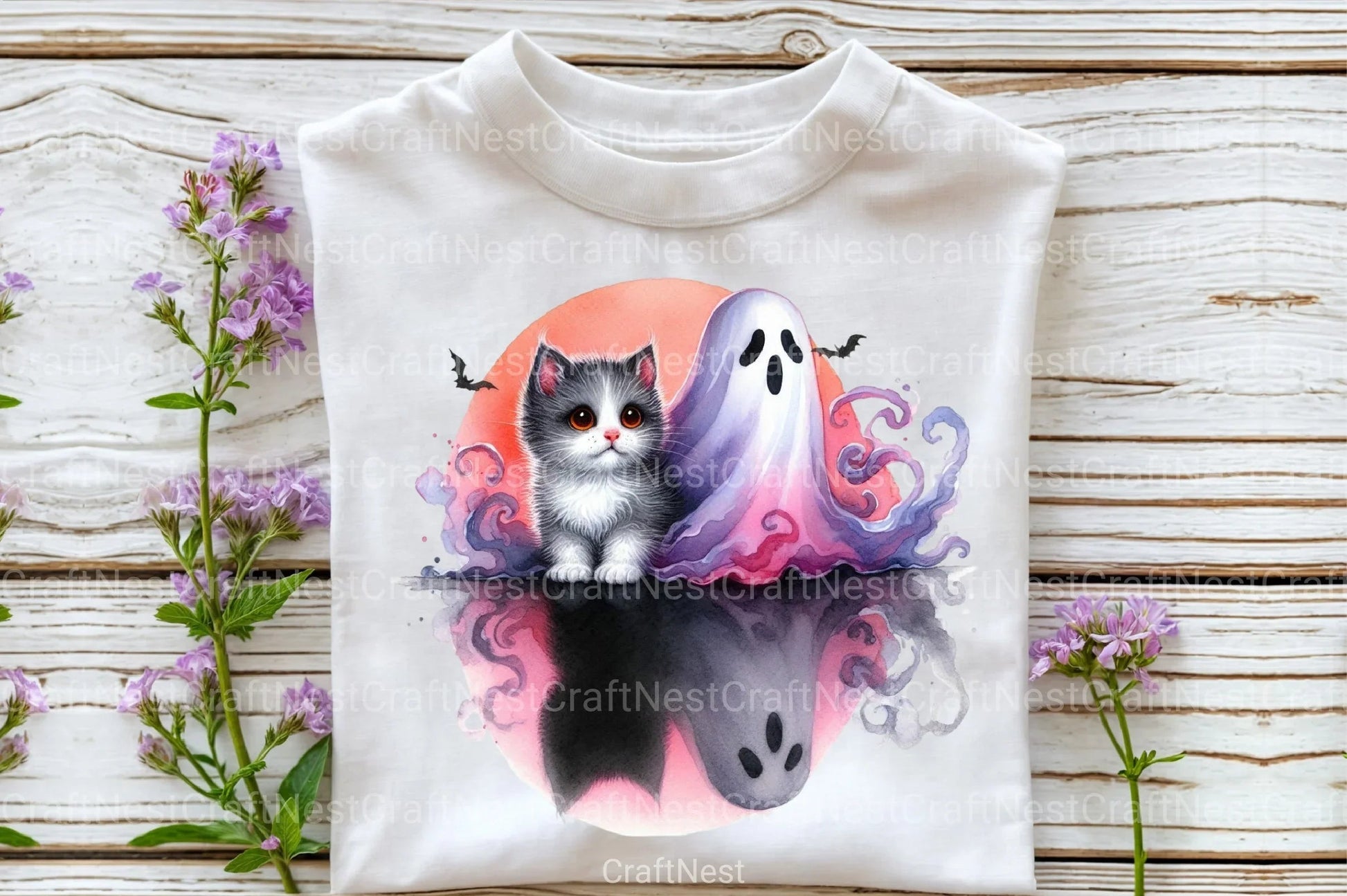 Halloween Cat & Smoky Ghost Clipart Bundle 2 - CraftNest - Digital Crafting and Art