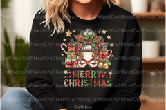 Merry Christmas Messy Bun Clipart Bundle - CraftNest - Digital Crafting and Art