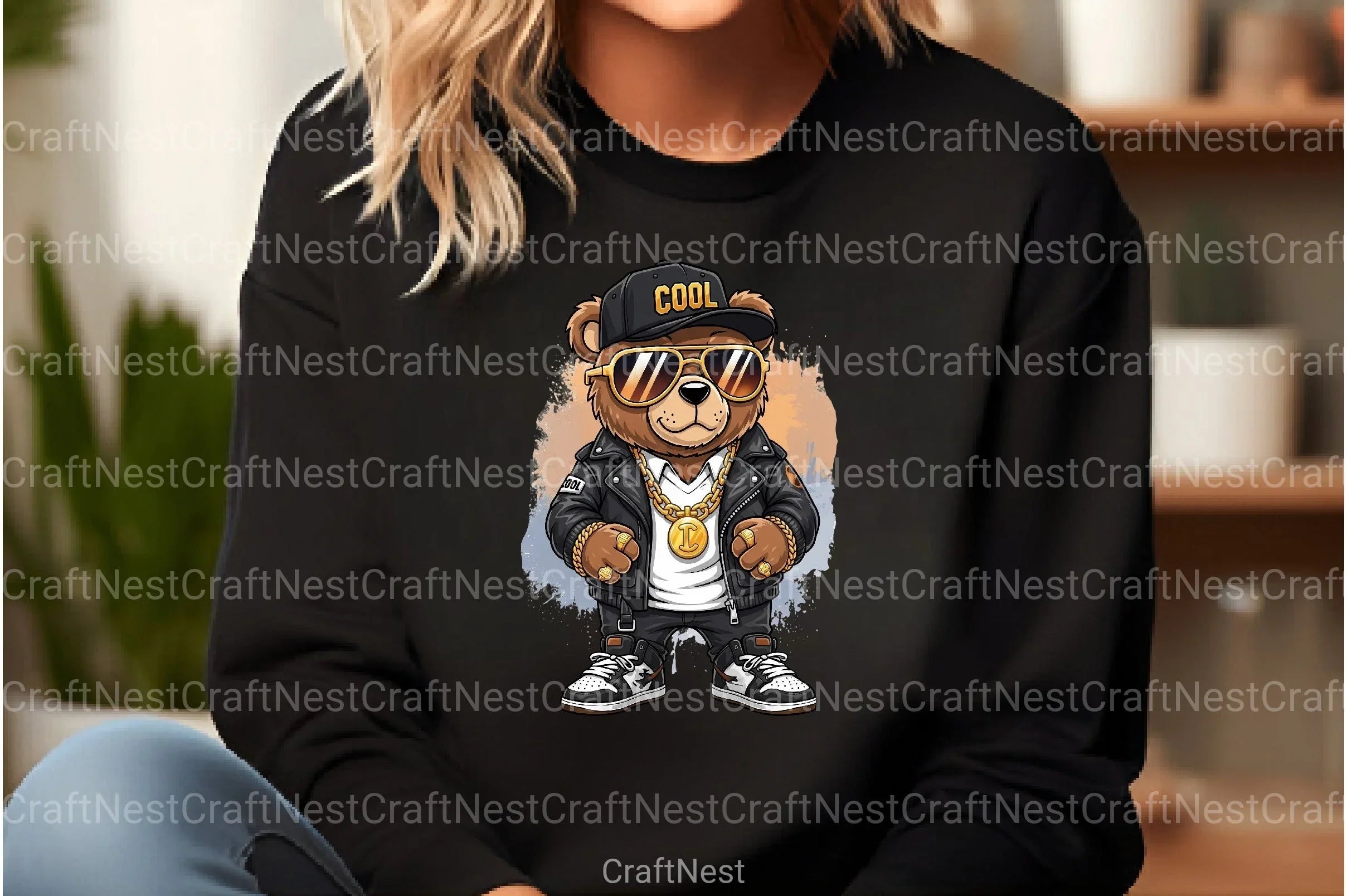 Funny Hip Hop Bear Clipart Bundle - CraftNest - Digital Crafting and Art