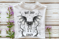 Bat Bow Crazy: Funny Halloween Clipart Bundle - CraftNest - Digital Crafting and Art