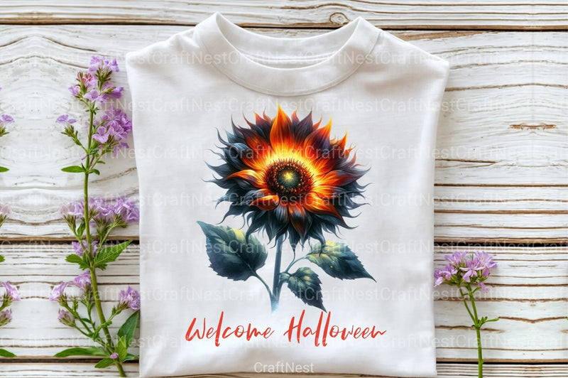 Welcome Halloween Sunflower Clipart Bundle - CraftNest - Digital Crafting and Art