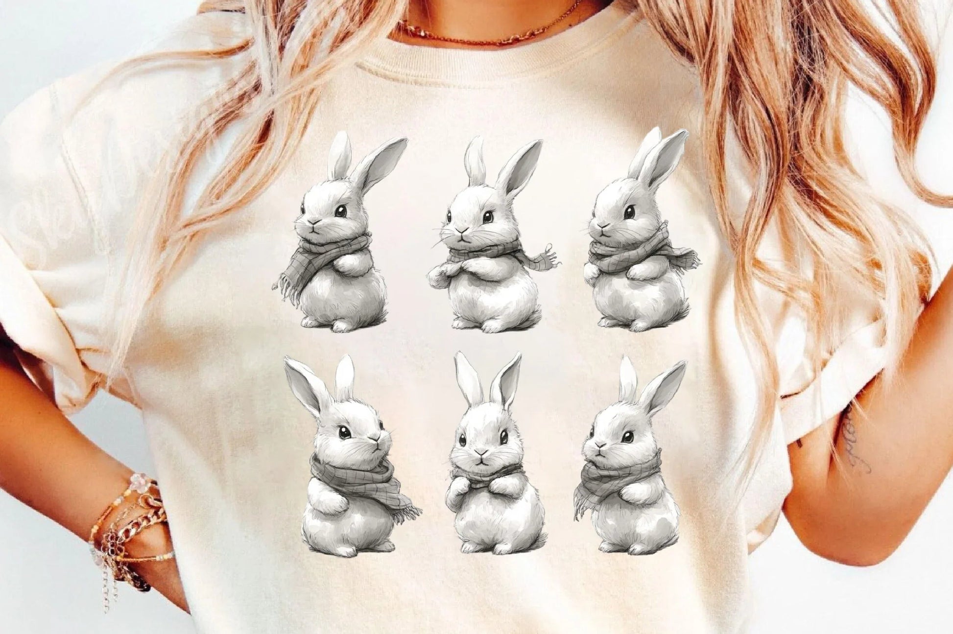 Bunny Illustration Clipart Bundle - CraftNest - Digital Crafting and Art