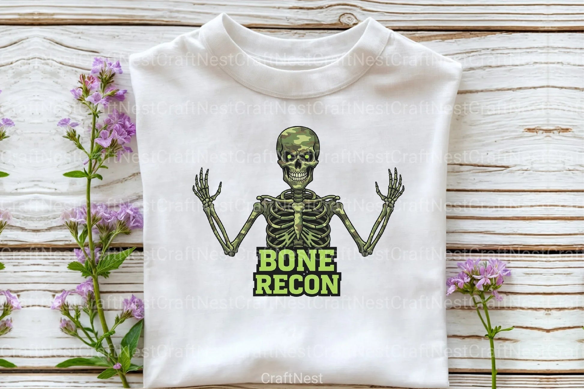 Camo Skeleton Halloween Clipart Bundle - CraftNest - Digital Crafting and Art