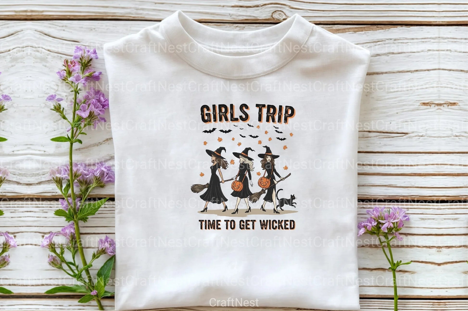 Halloween Witch Girls Trip Autumn Clipart Bundle - CraftNest - Digital Crafting and Art