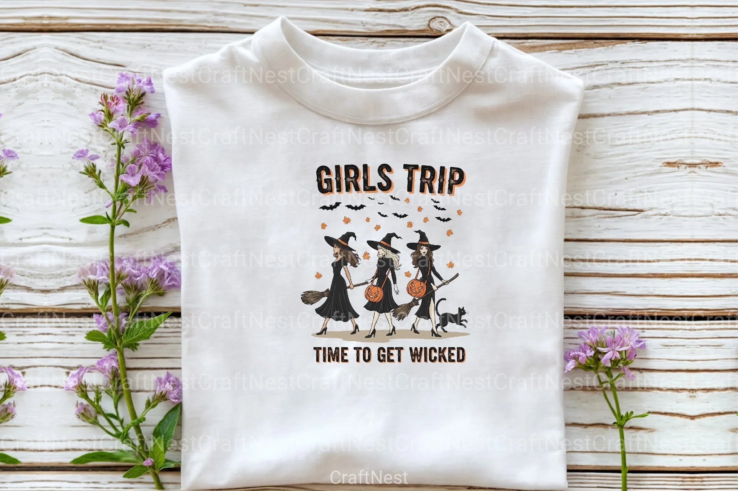 Halloween Witch Girls Trip Autumn Clipart Bundle - CraftNest - Digital Crafting and Art