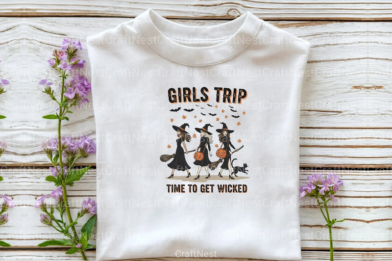 Halloween Witch Girls Trip Autumn Clipart Bundle - CraftNest - Digital Crafting and Art