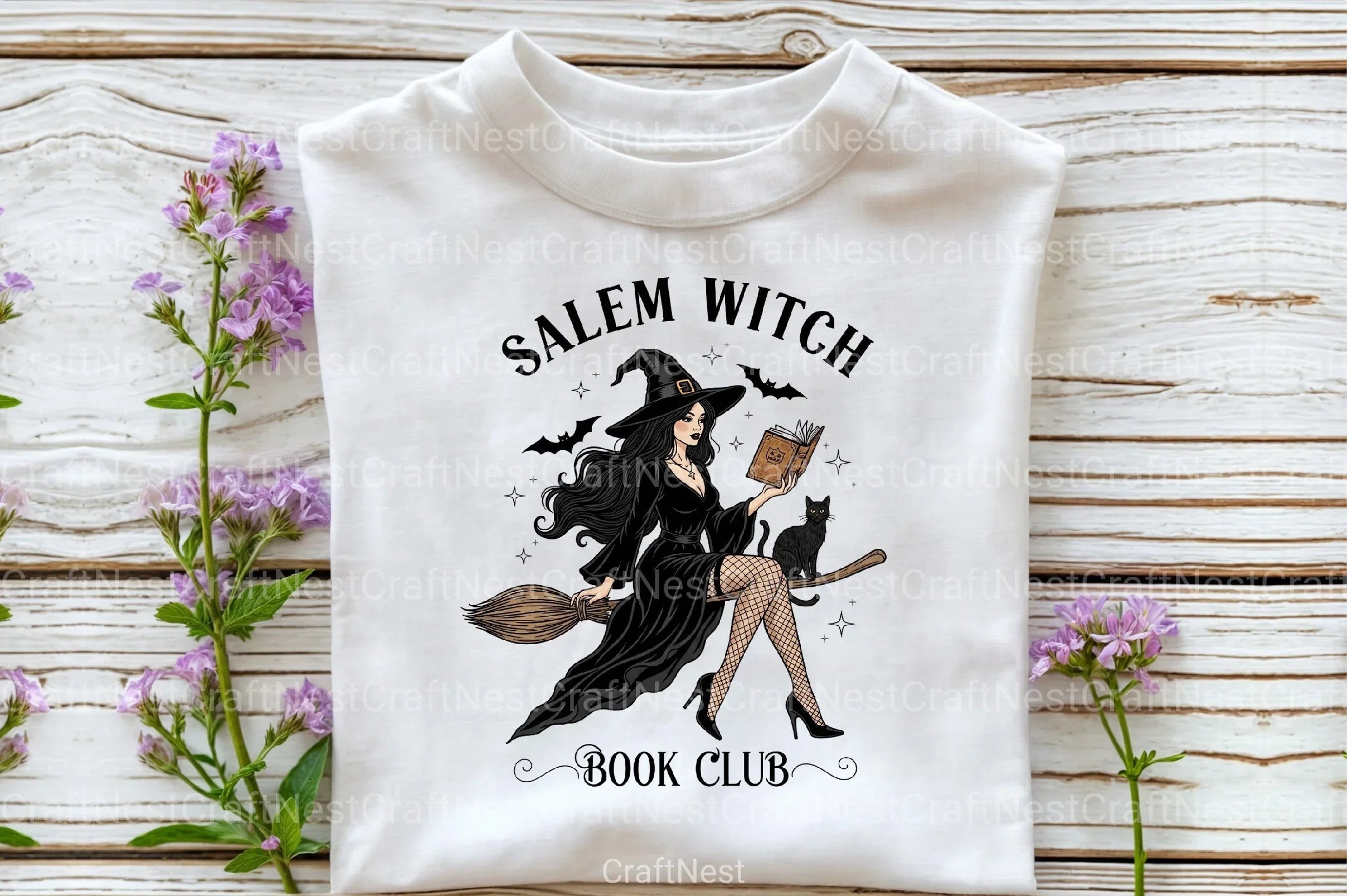 Vintage Salem Witch Book Club Halloween Clipart Bundle - CraftNest - Digital Crafting and Art