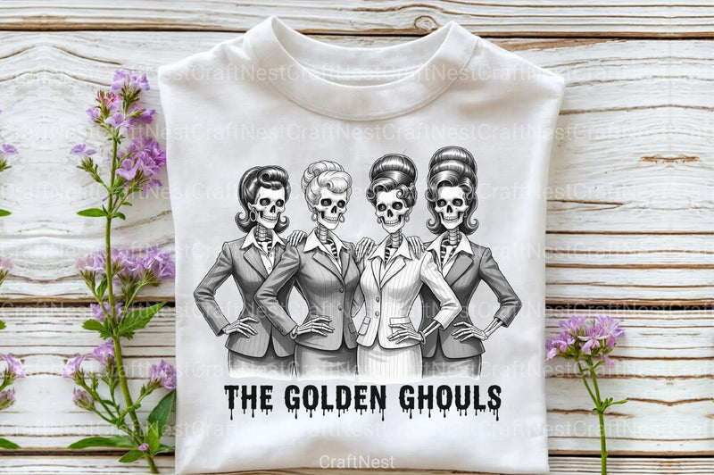 Golden Ghouls Girls Halloween Clipart Bundle - CraftNest - Digital Crafting and Art