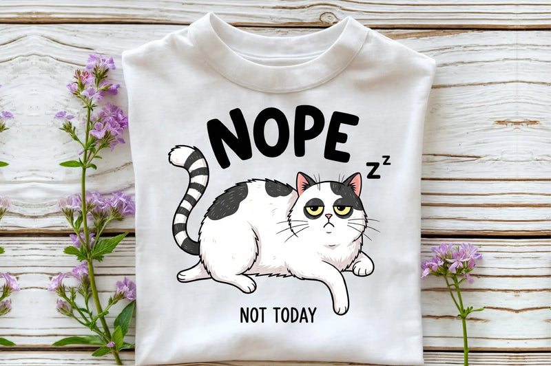 Funny Cat Design: Nope Not Today Clipart Bundle - CraftNest - Digital Crafting and Art