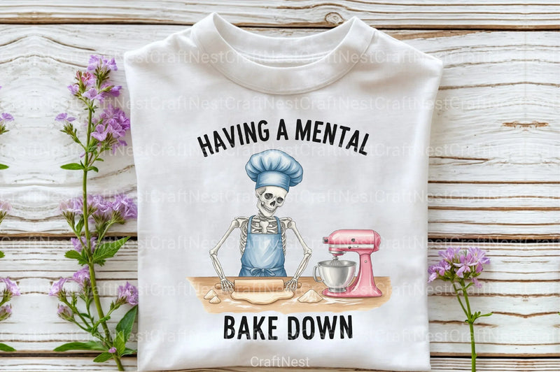 Skeleton Baking: Funny Bakery Clipart Bundle - CraftNest - Digital Crafting and Art