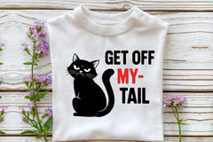 Get Off My Tail Cat Design Clipart Bundle - CraftNest - Digital Crafting and Art