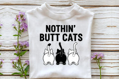 Nothin' Butt Cats T-Shirt Design Bundle - CraftNest - Digital Crafting and Art