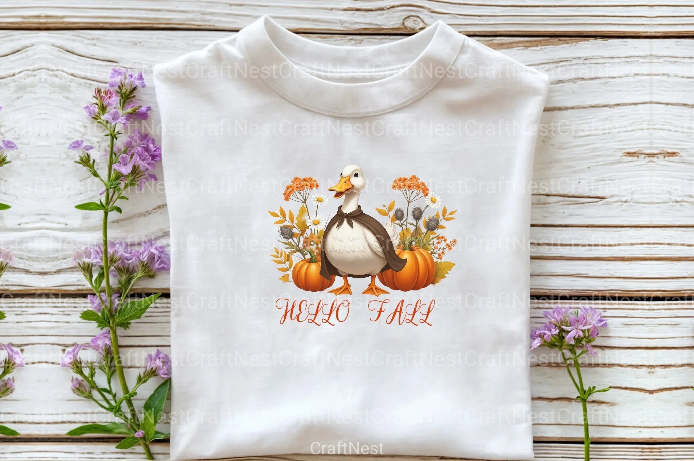 Hello Fall Goose Clipart Bundle - CraftNest - Digital Crafting and Art