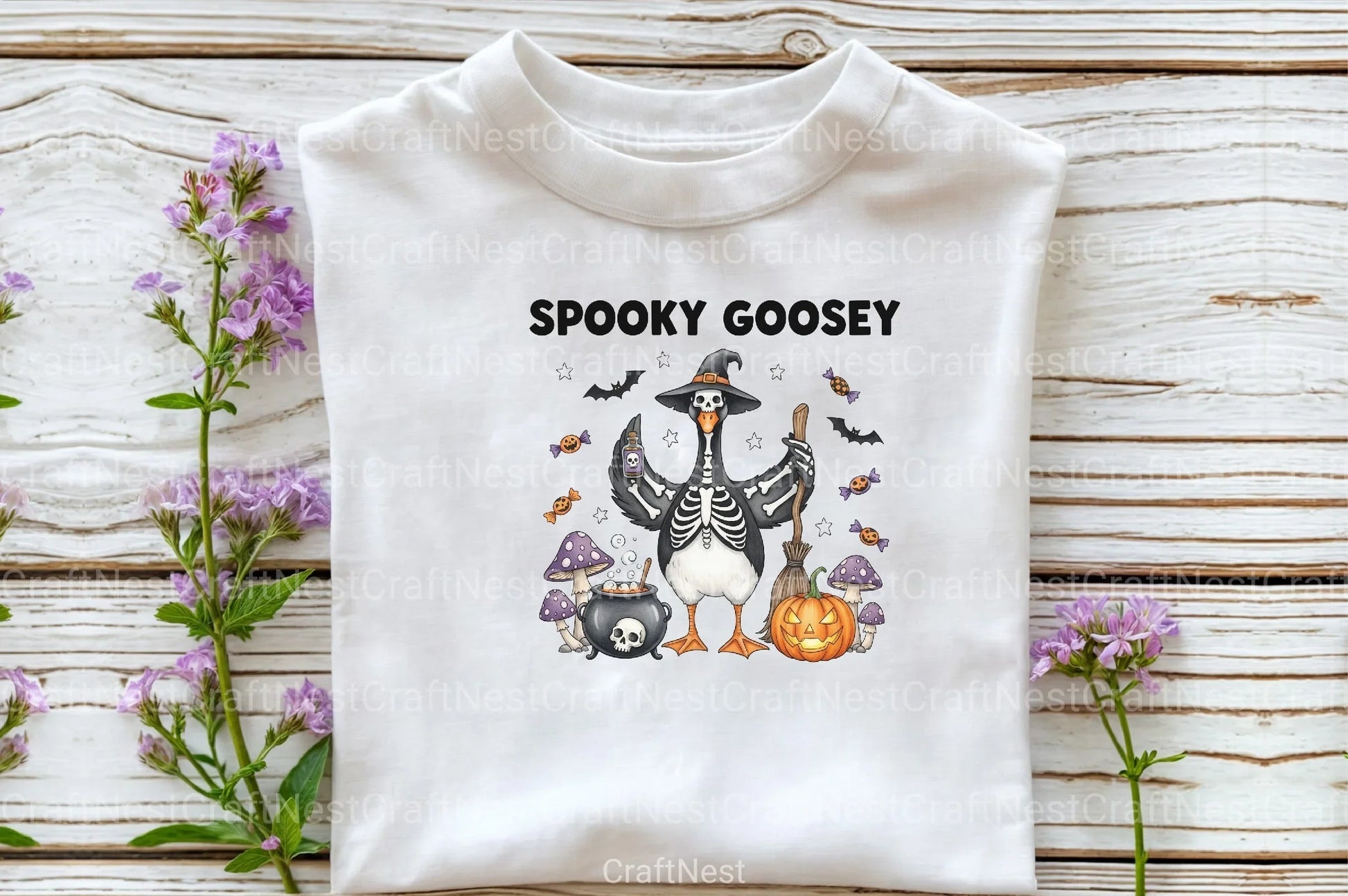 Spooky Skeleton Goose Clipart Bundle - CraftNest - Digital Crafting and Art