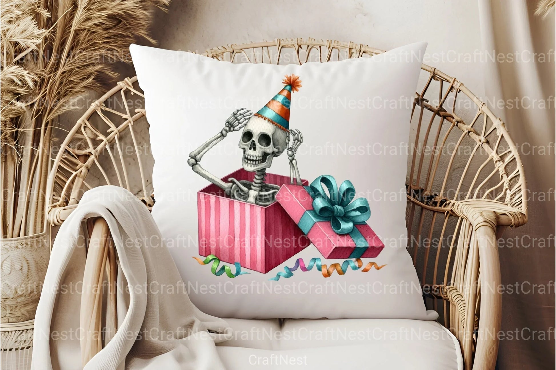 Funny Skeleton Peeking Clipart Bundle 8 - CraftNest - Digital Crafting and Art