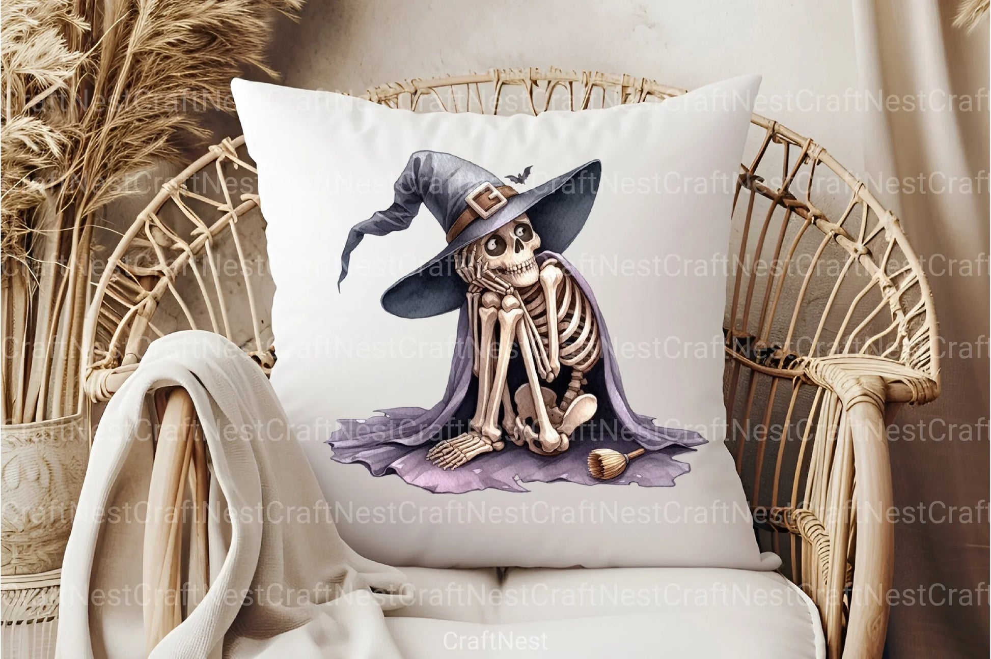 Funny Skeleton Peeking Clipart Bundle 9 - CraftNest - Digital Crafting and Art