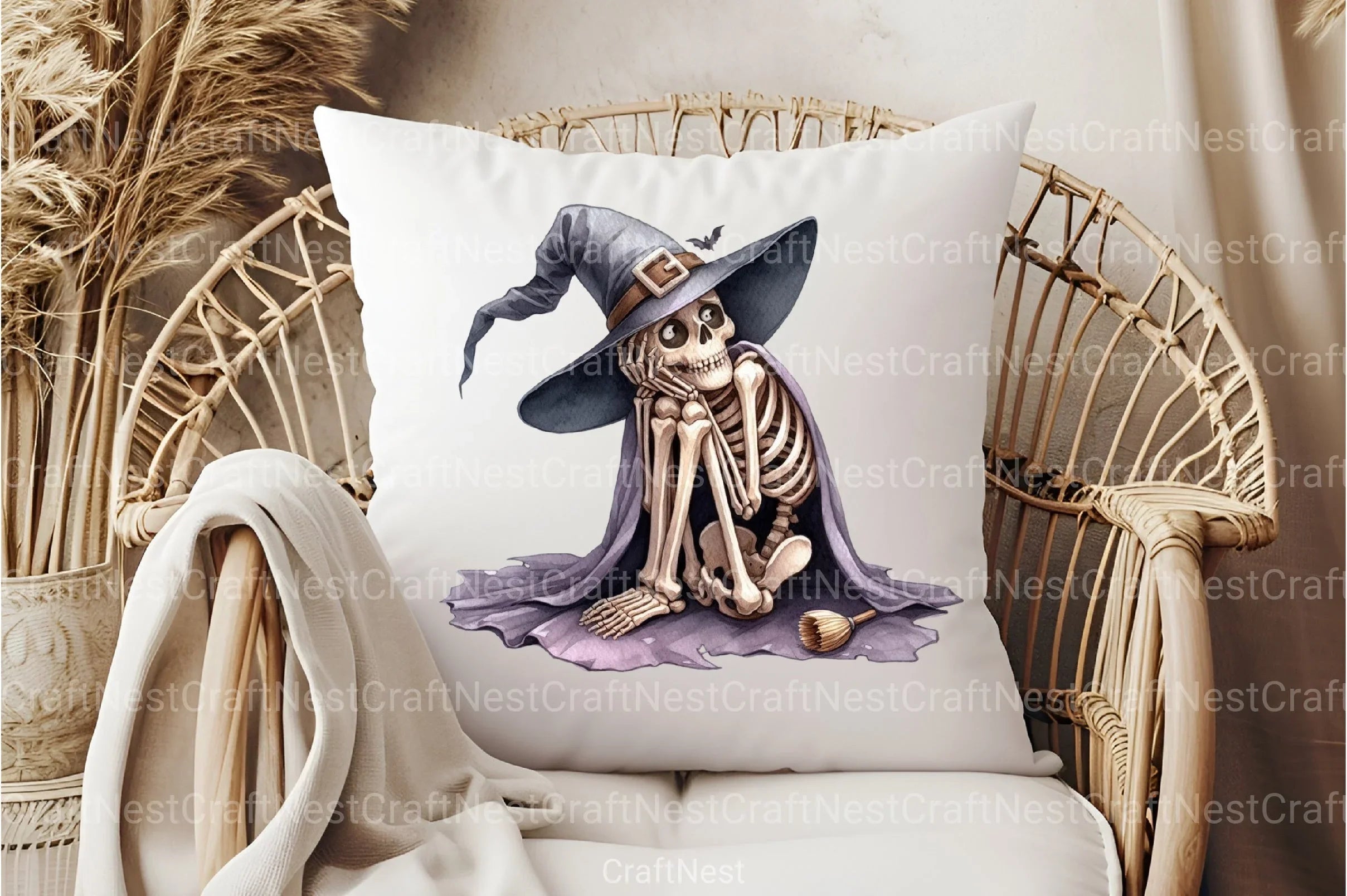 Funny Skeleton Peeking Clipart Bundle 9 - CraftNest - Digital Crafting and Art