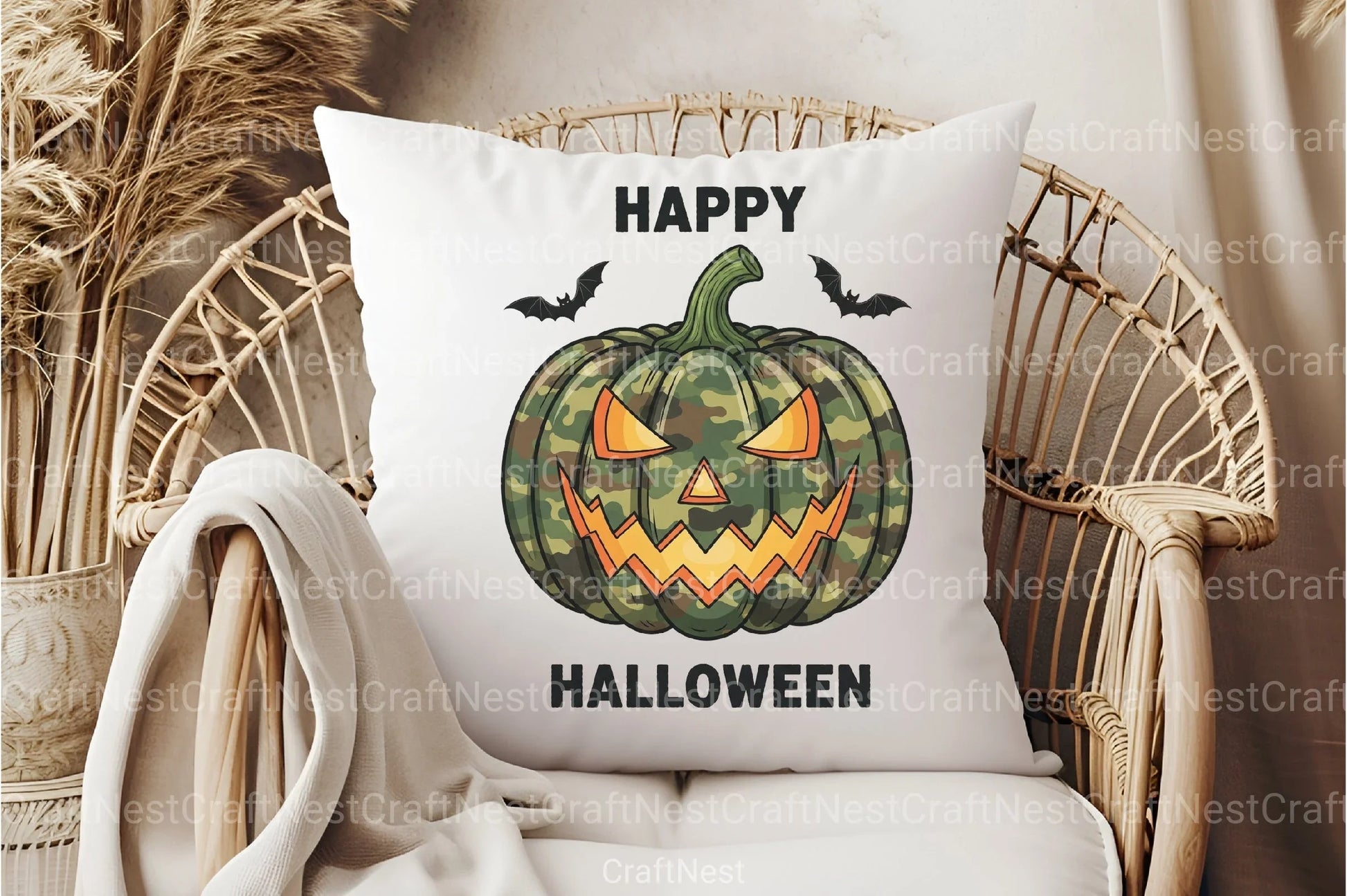 Camo Pumpkin Halloween Clipart Bundle 4 - CraftNest - Digital Crafting and Art