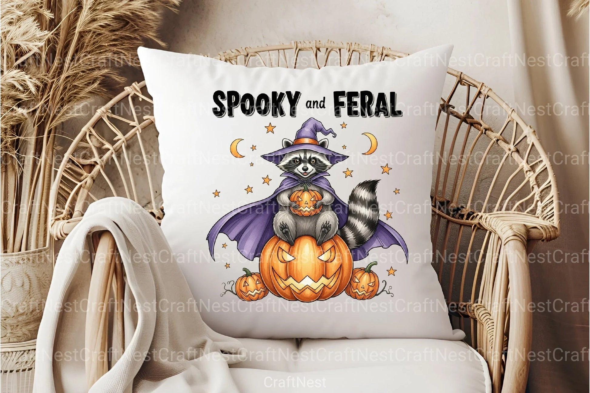 Spooky Feral Raccoon Halloween Clipart Bundle - CraftNest - Digital Crafting and Art
