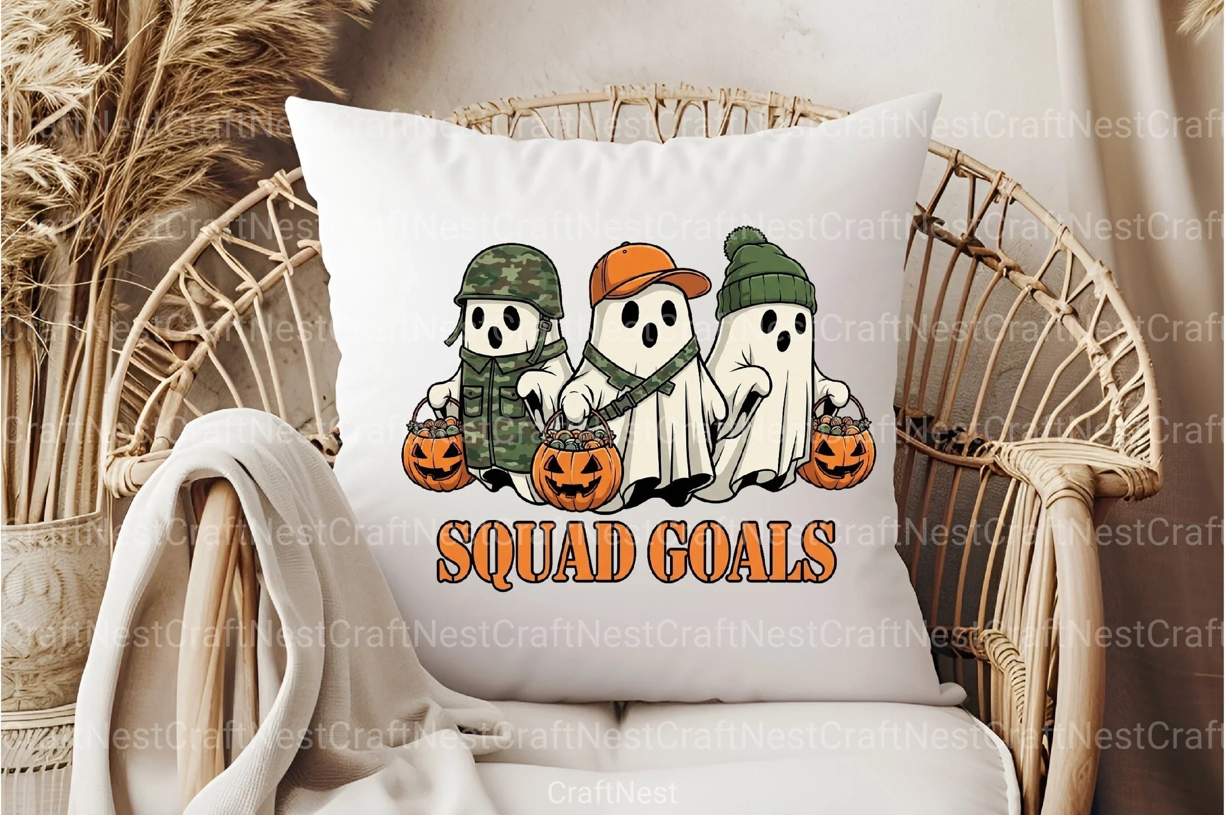 Camo Ghosts Halloween Clipart Bundle - CraftNest - Digital Crafting and Art