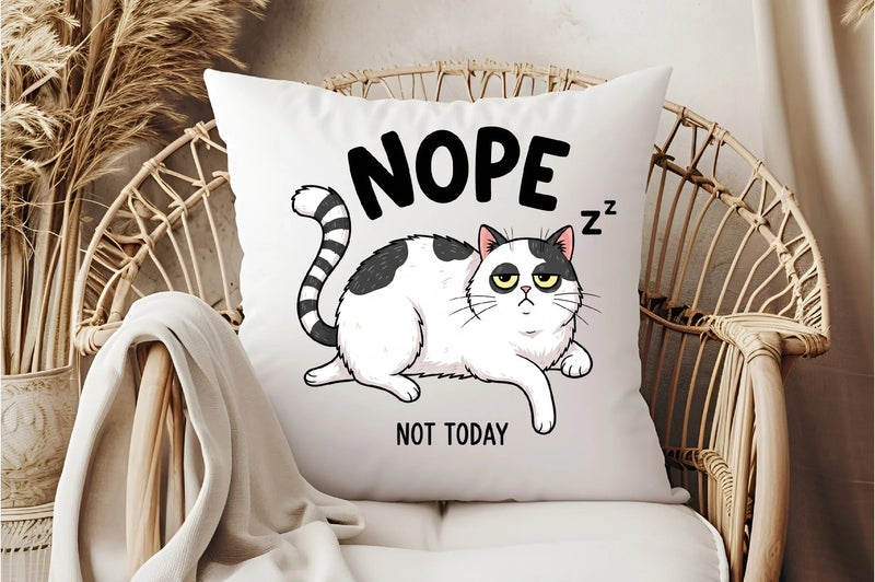 Funny Cat Design: Nope Not Today Clipart Bundle - CraftNest - Digital Crafting and Art