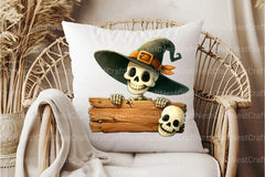 Funny Skeleton Peeking Clipart Bundle 7 - CraftNest - Digital Crafting and Art