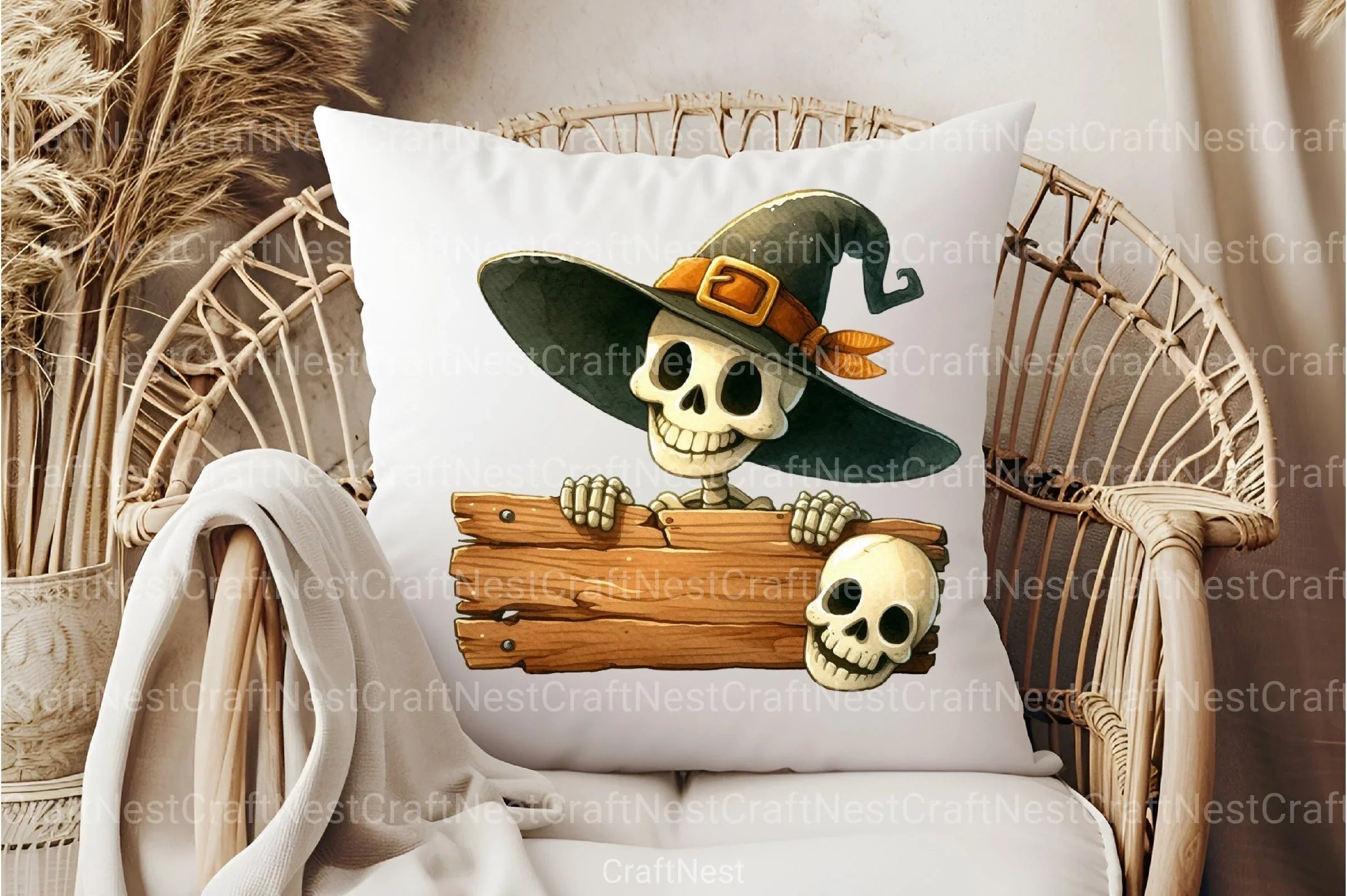 Funny Skeleton Peeking Clipart Bundle 7 - CraftNest - Digital Crafting and Art