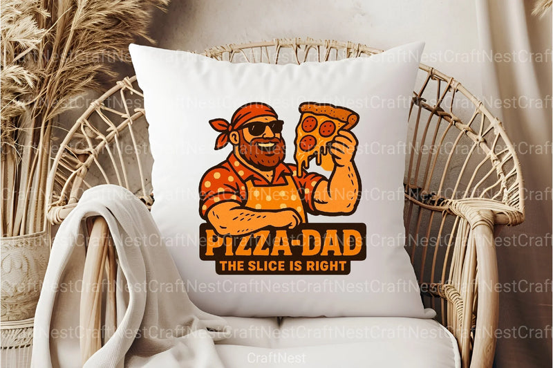 Funny Pizza Dad Father's Day Clipart Bundle - CraftNest - Digital Crafting and Art