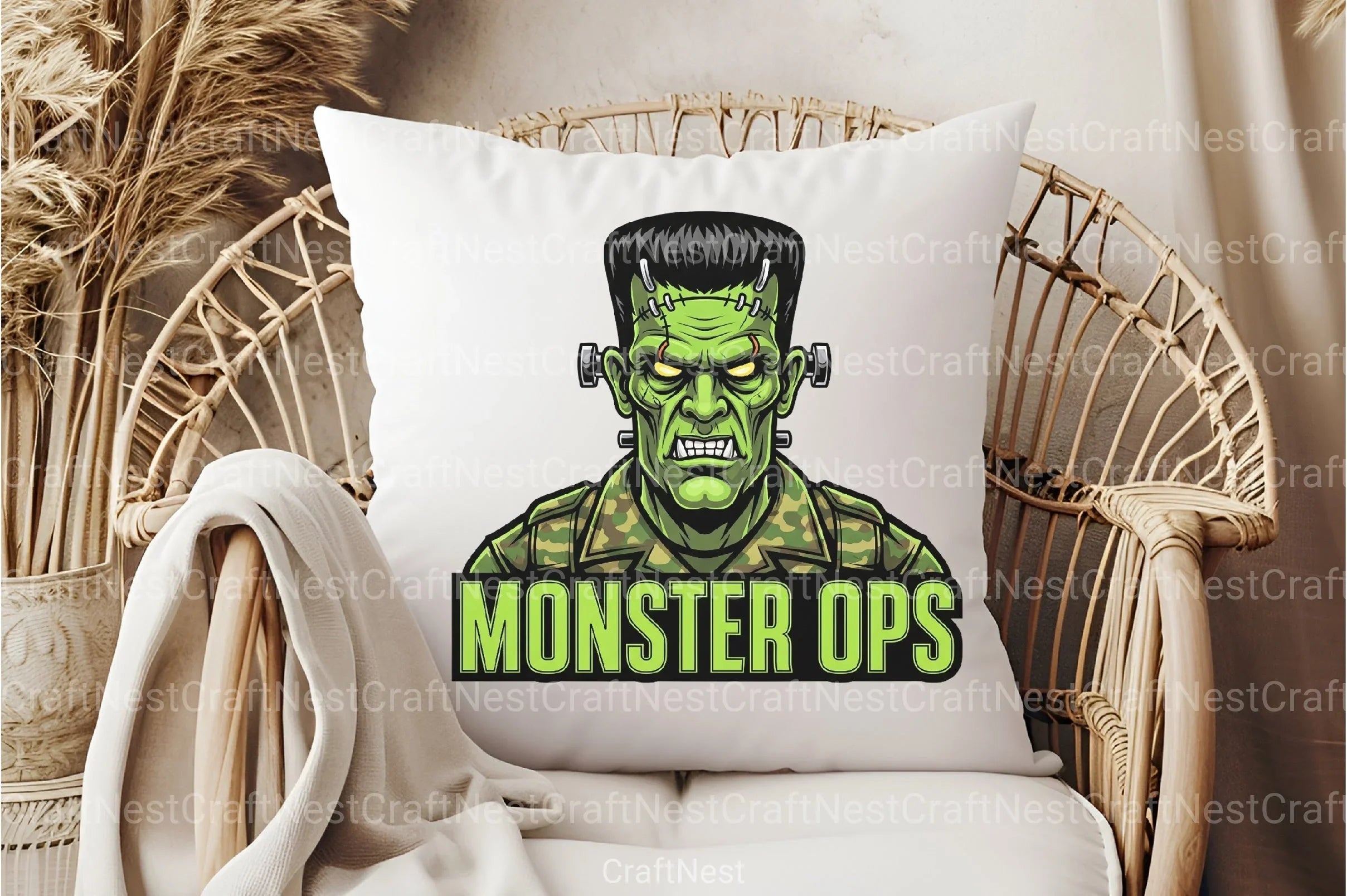 Camo Monster Halloween Clipart Bundle - CraftNest - Digital Crafting and Art