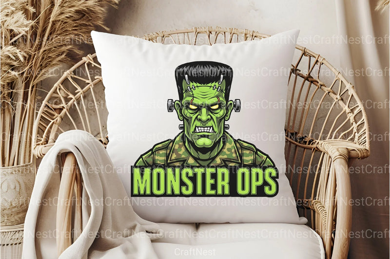 Camo Monster Halloween Clipart Bundle - CraftNest - Digital Crafting and Art