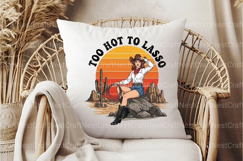 Too Hot to Lasso Cowgirl Clipart Bundle - CraftNest - Digital Crafting and Art