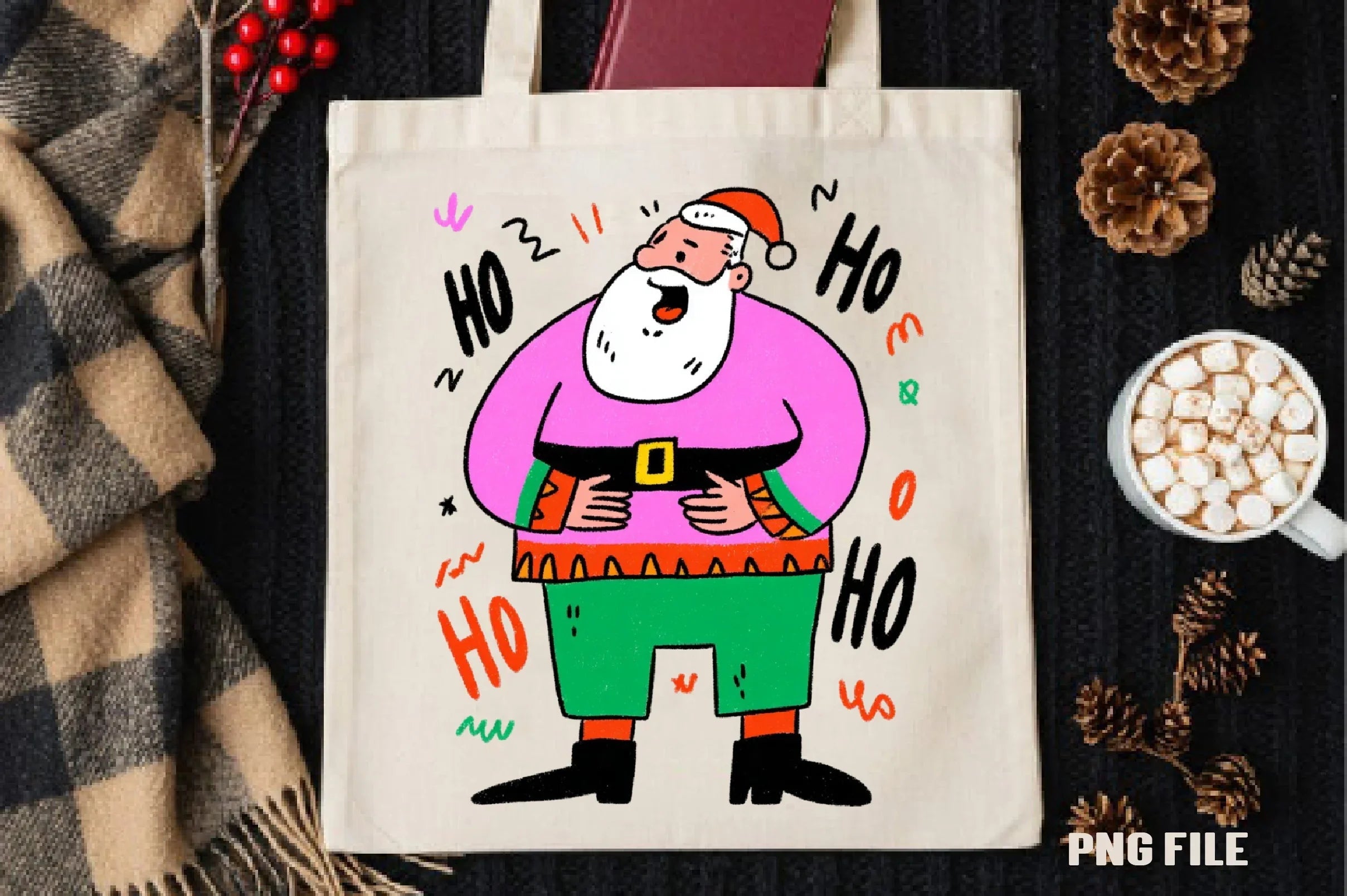 Retro Funny Christmas Santa Clipart Bundle - CraftNest - Digital Crafting and Art