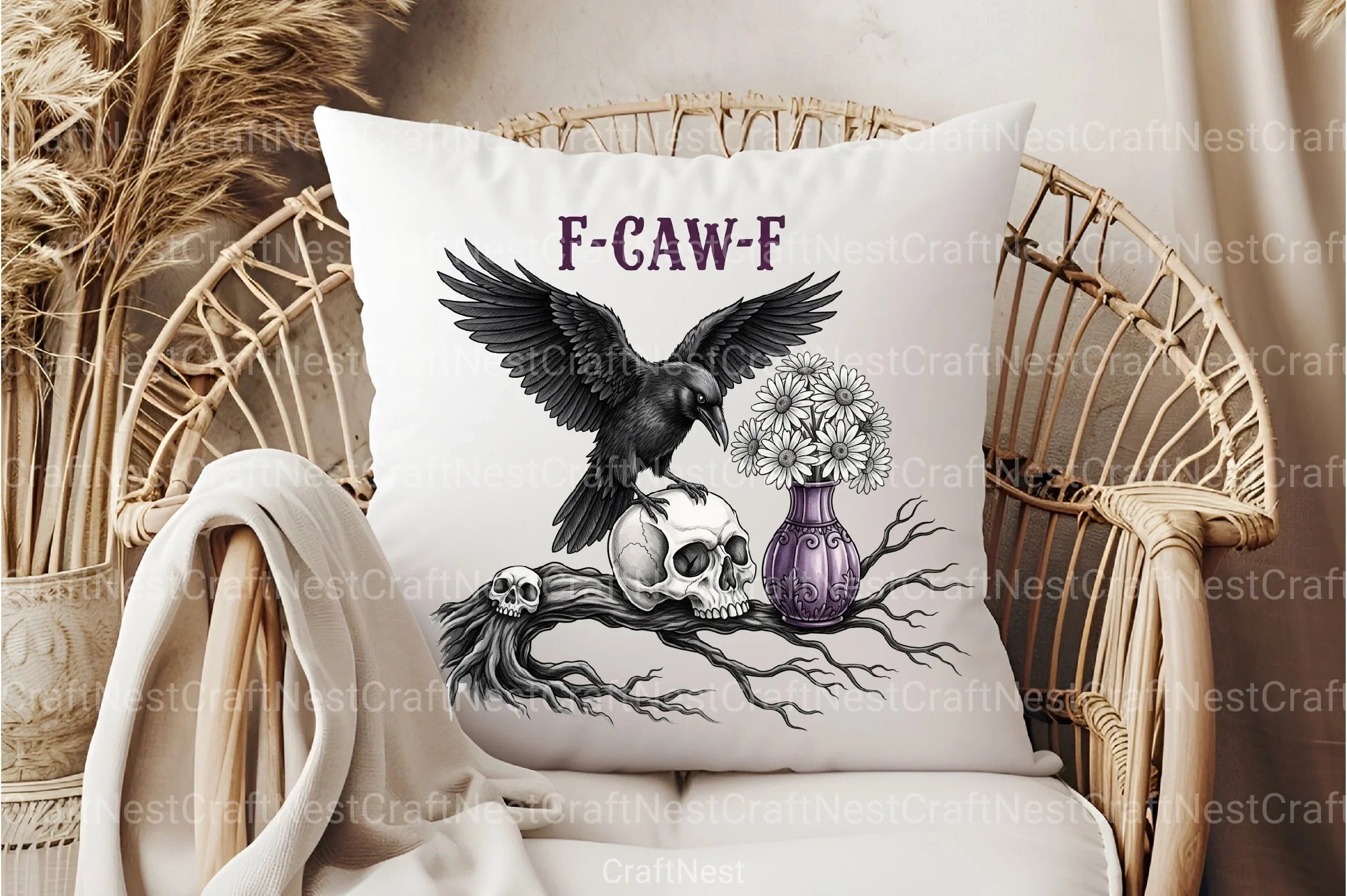 Funny Crow & Raven Caw Halloween Clipart Bundle - CraftNest - Digital Crafting and Art