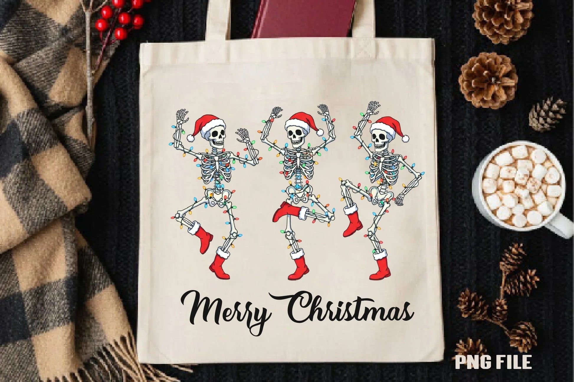 Merry Christmas Dancing Skeletons Clipart Bundle - CraftNest - Digital Crafting and Art