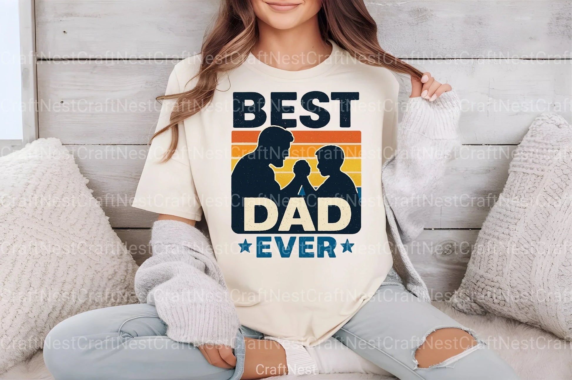 Retro Best Dad Ever Clipart Bundle - CraftNest - Digital Crafting and Art